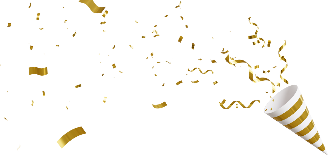 Floating Gold Confetti